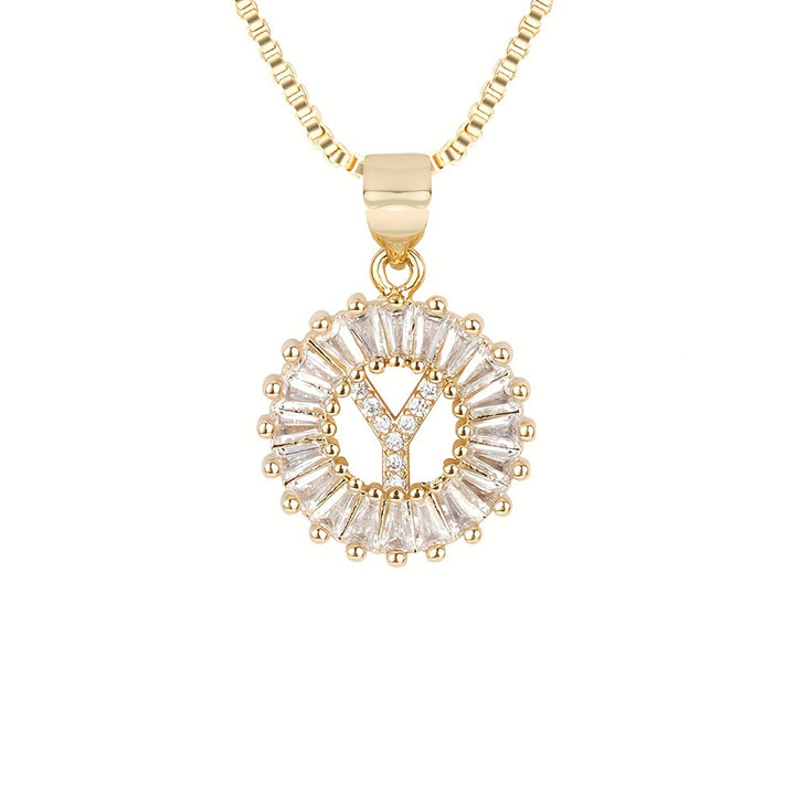Circle Initial Necklace