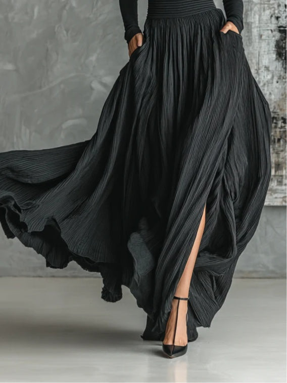 Mira | Turtleneck Pleated Skirt