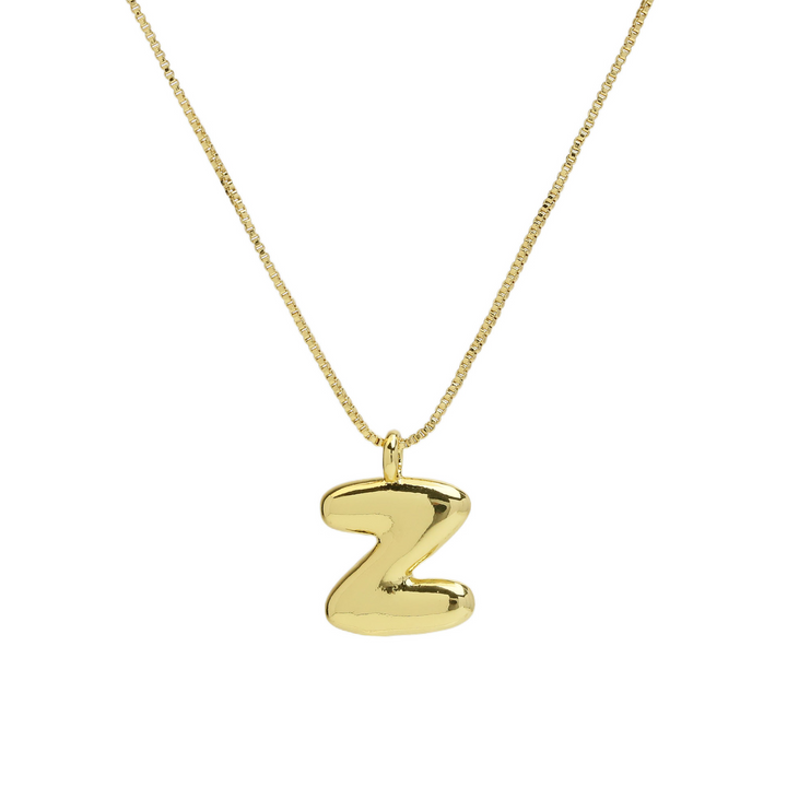 Chunky Feminine Letter Initial Necklace