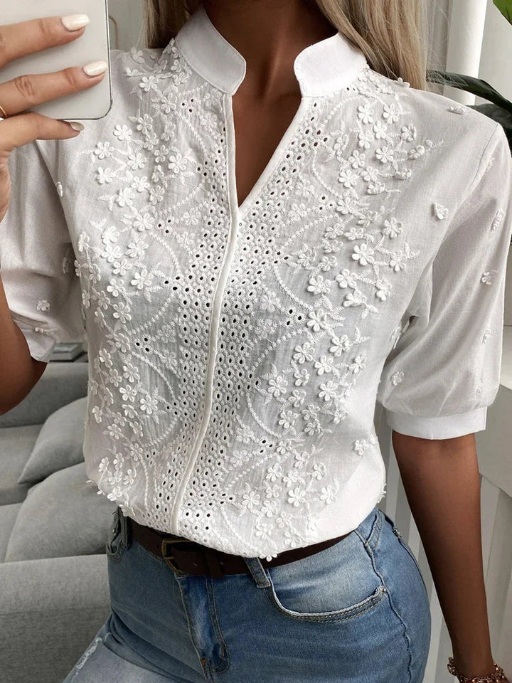 Isolde | Embroidered Cotton Blouse