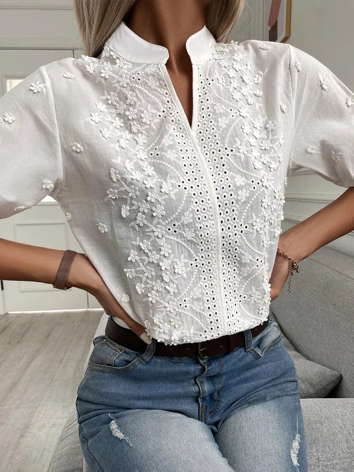 Isolde | Embroidered Cotton Blouse