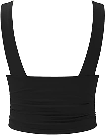 Monica Secrets | Ladies Top – Sleeveless – Deep V-Neck – Fitted – Elastic Slim Fit