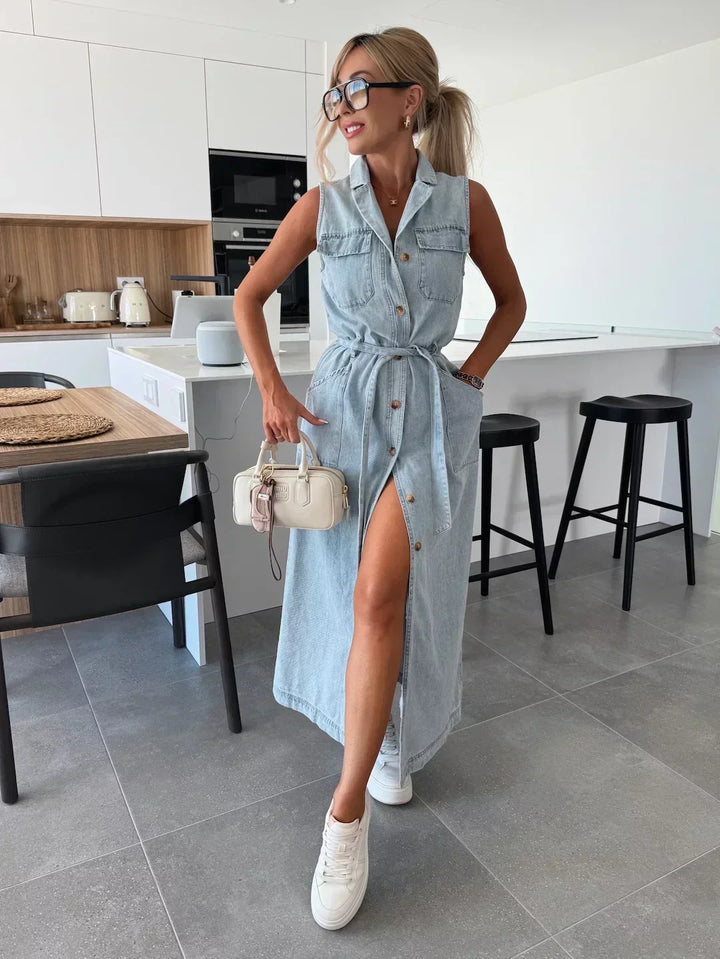 Elowen | Denim Maxi Dress