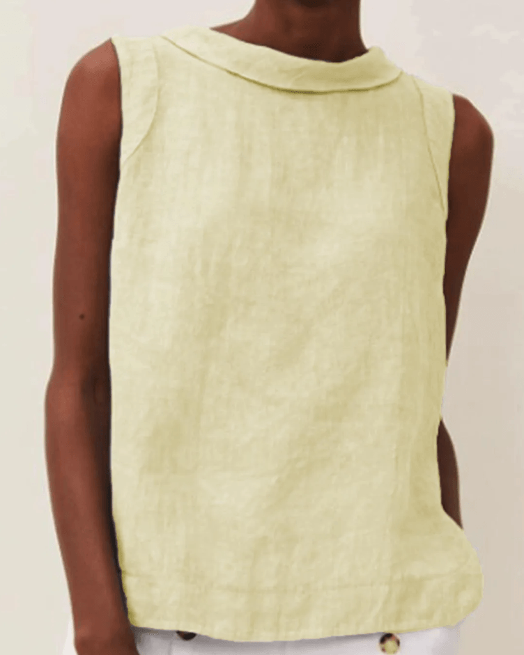 Elara | Linen Short-sleeved Blouse
