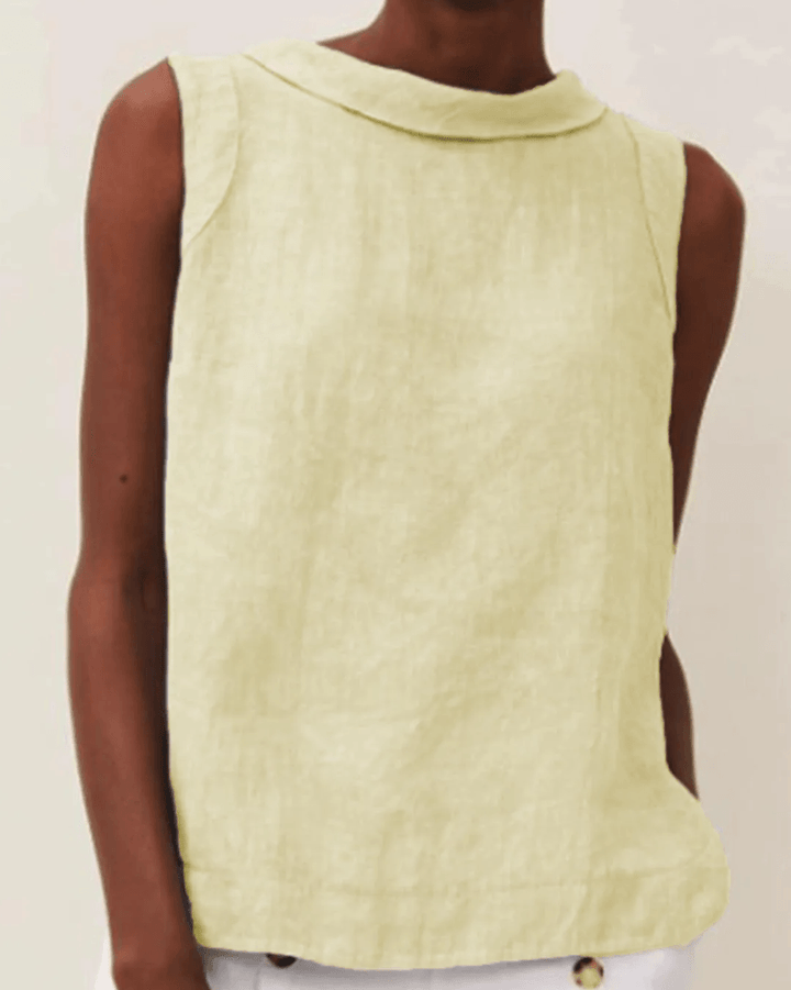 Elara | Linen Short-sleeved Blouse