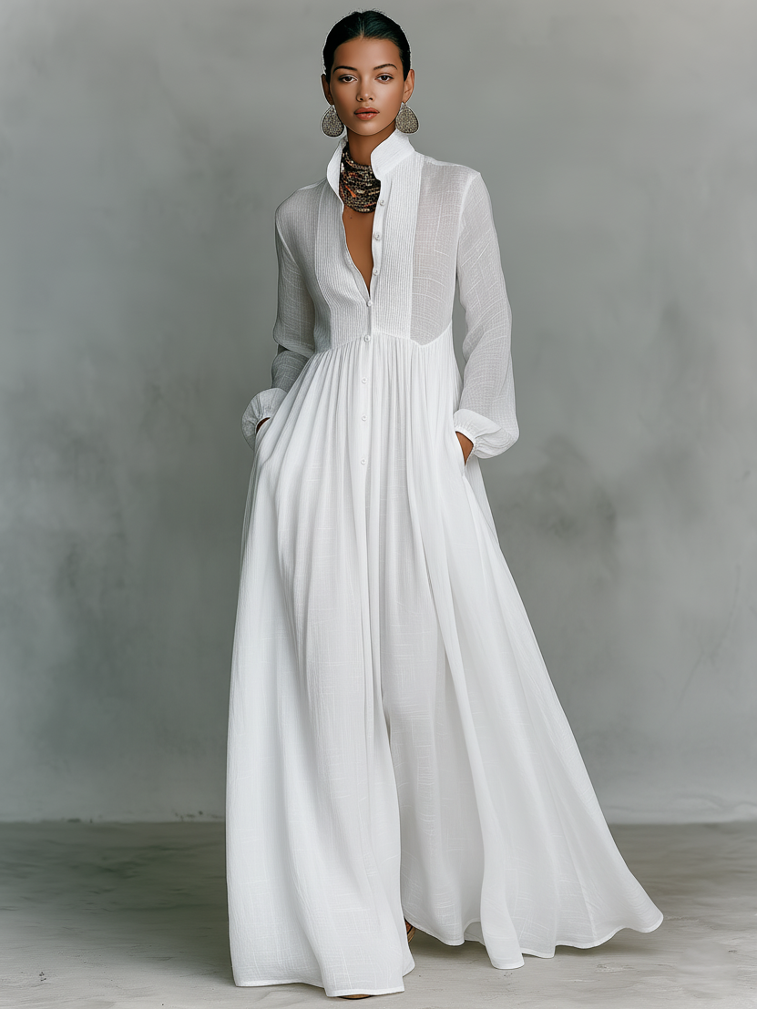 Clara | Linen Maxi Dress