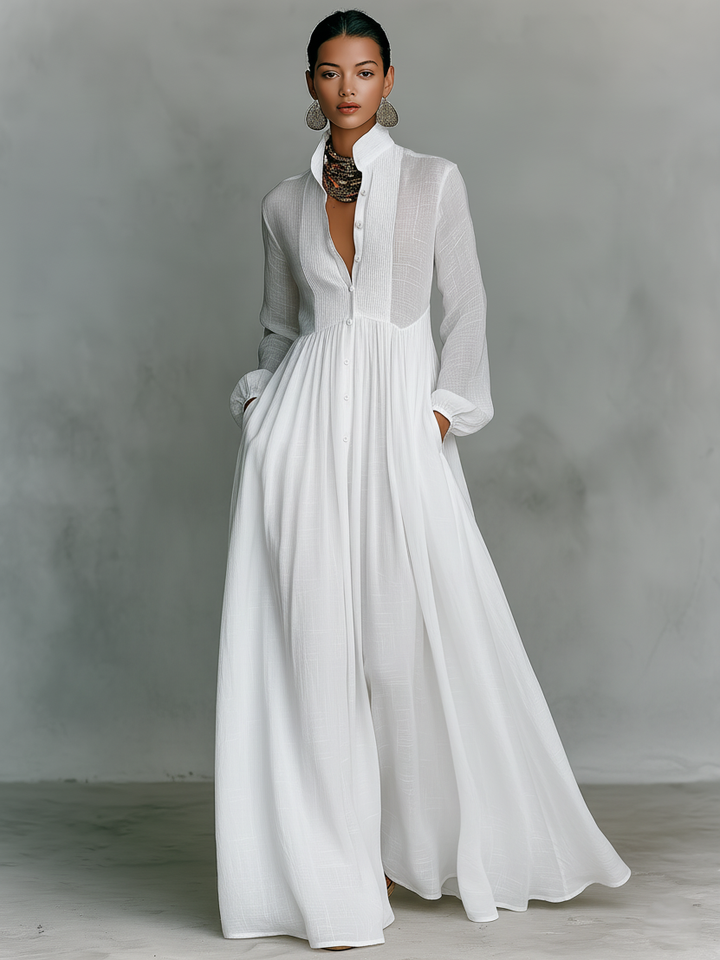 Clara | Linen Maxi Dress