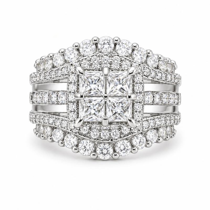 5-in-1 Diamond Accented Ring Stack