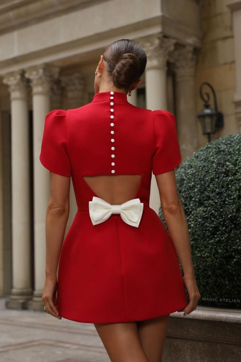 Clara | Puff Sleeve Mini Dress