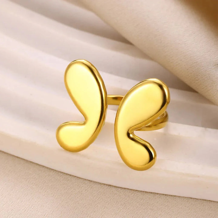 Adjustable Bubble Butterfly Wings Ring