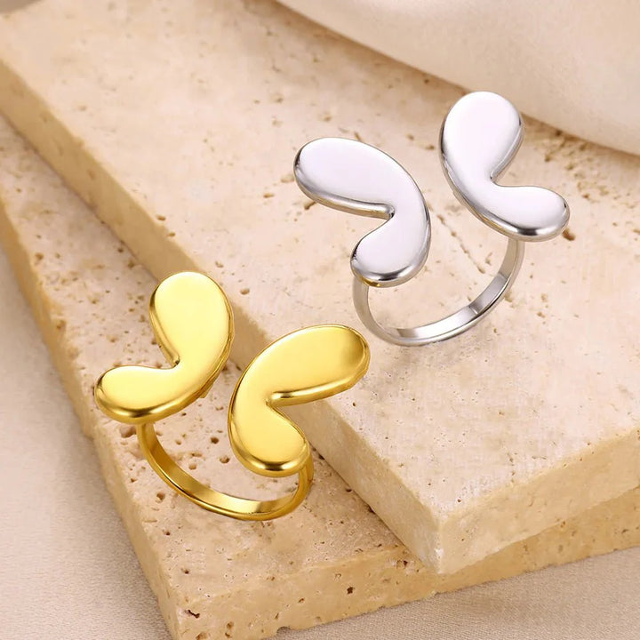 Adjustable Bubble Butterfly Wings Ring