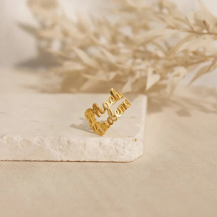 Adjustable Personalized Name(s) Wrap Ring