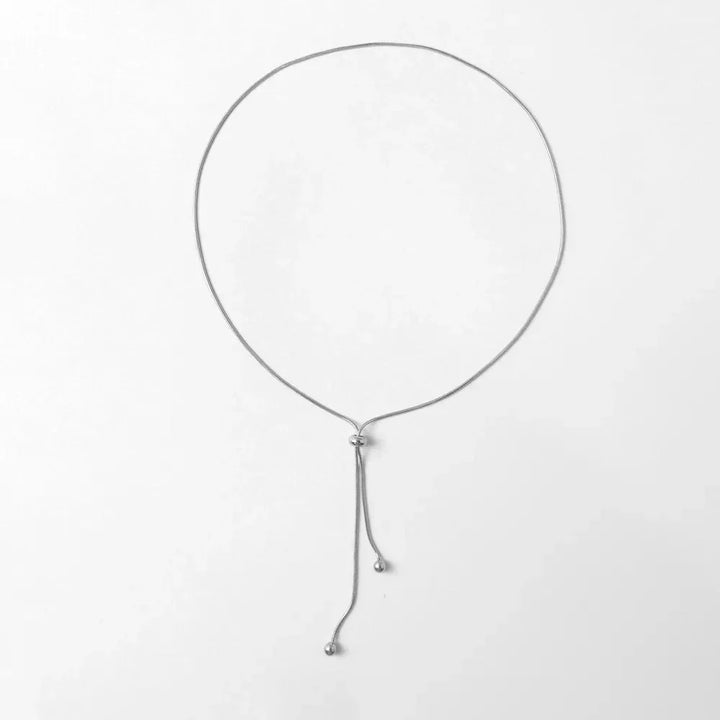 Adjustable Snake Chain Lariat Necklace