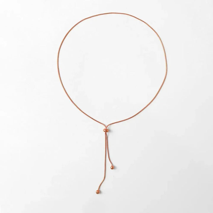 Adjustable Snake Chain Lariat Necklace