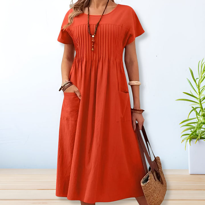 Amara | O Neck Midi Dress