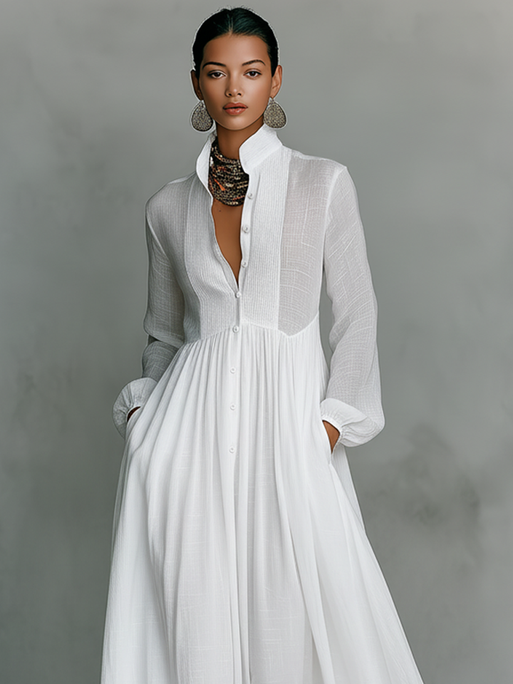 Clara | Linen Maxi Dress