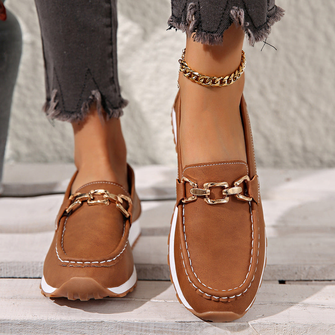 Monica Secrets | Flat Buckle Loafers