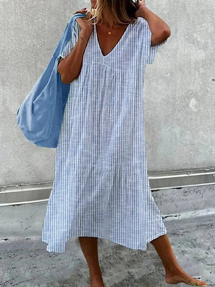 Nerina | Striped Midi Dress
