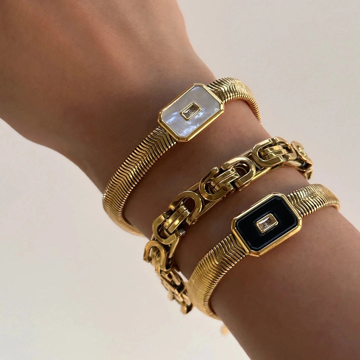 Chunky Chain & Herringbone Bracelets