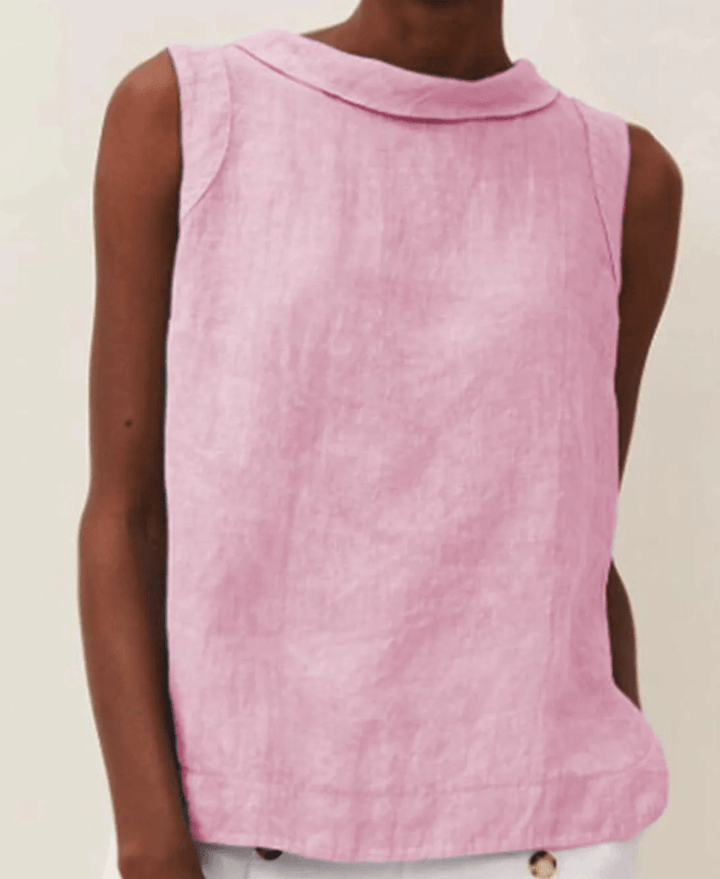 Elara | Linen Short-sleeved Blouse