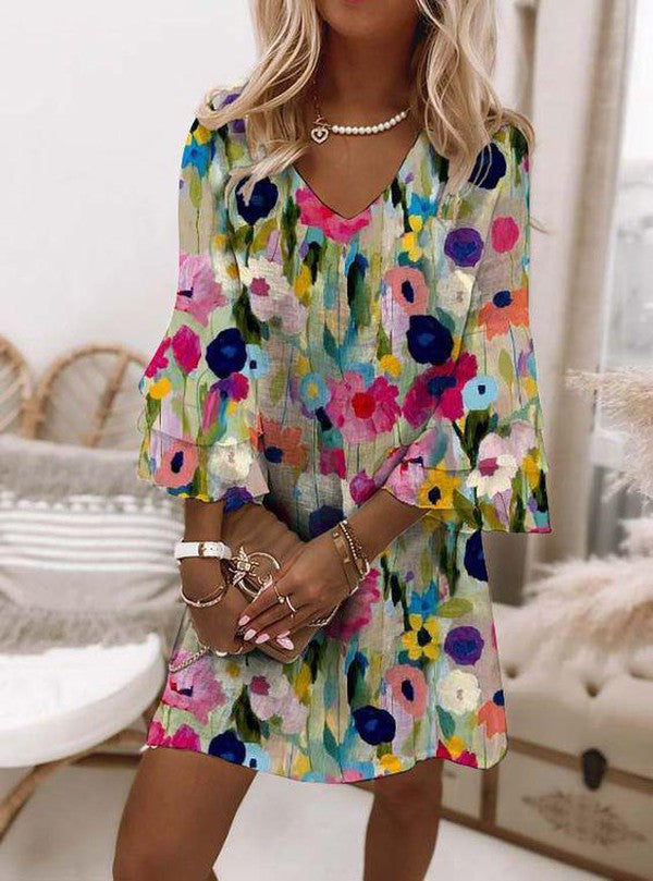 Clara | V-Neck Mini Dress
