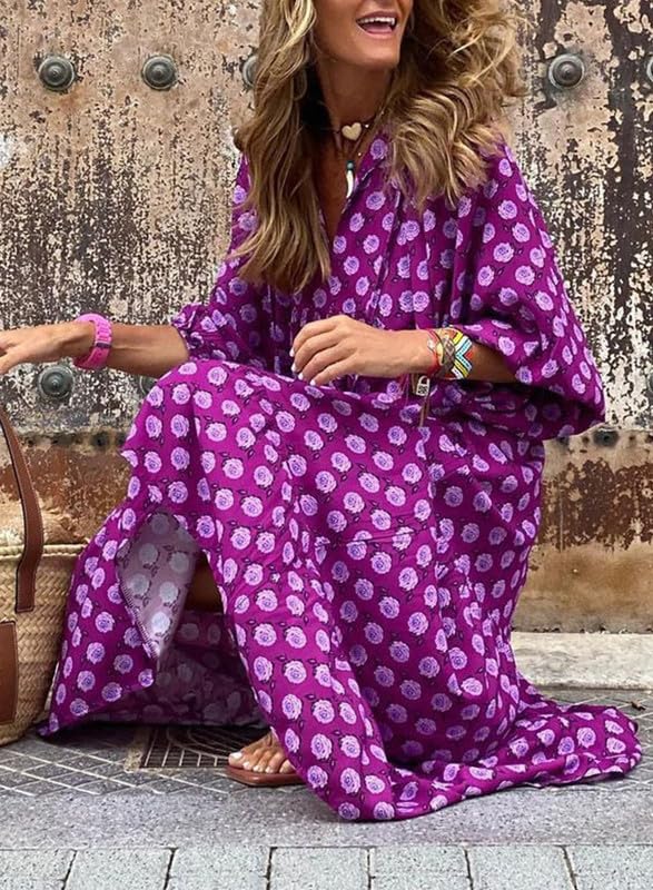 Elara | Puff Sleeve Maxi Dress