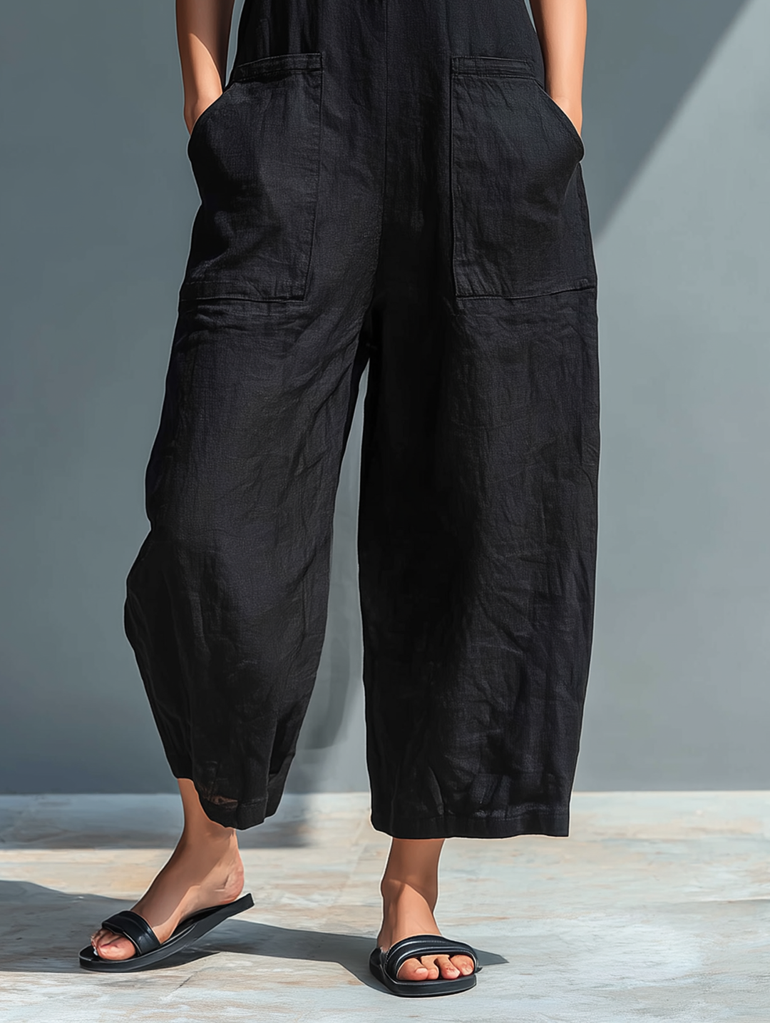 Evelyn | Linen Button-up Jumpsuit