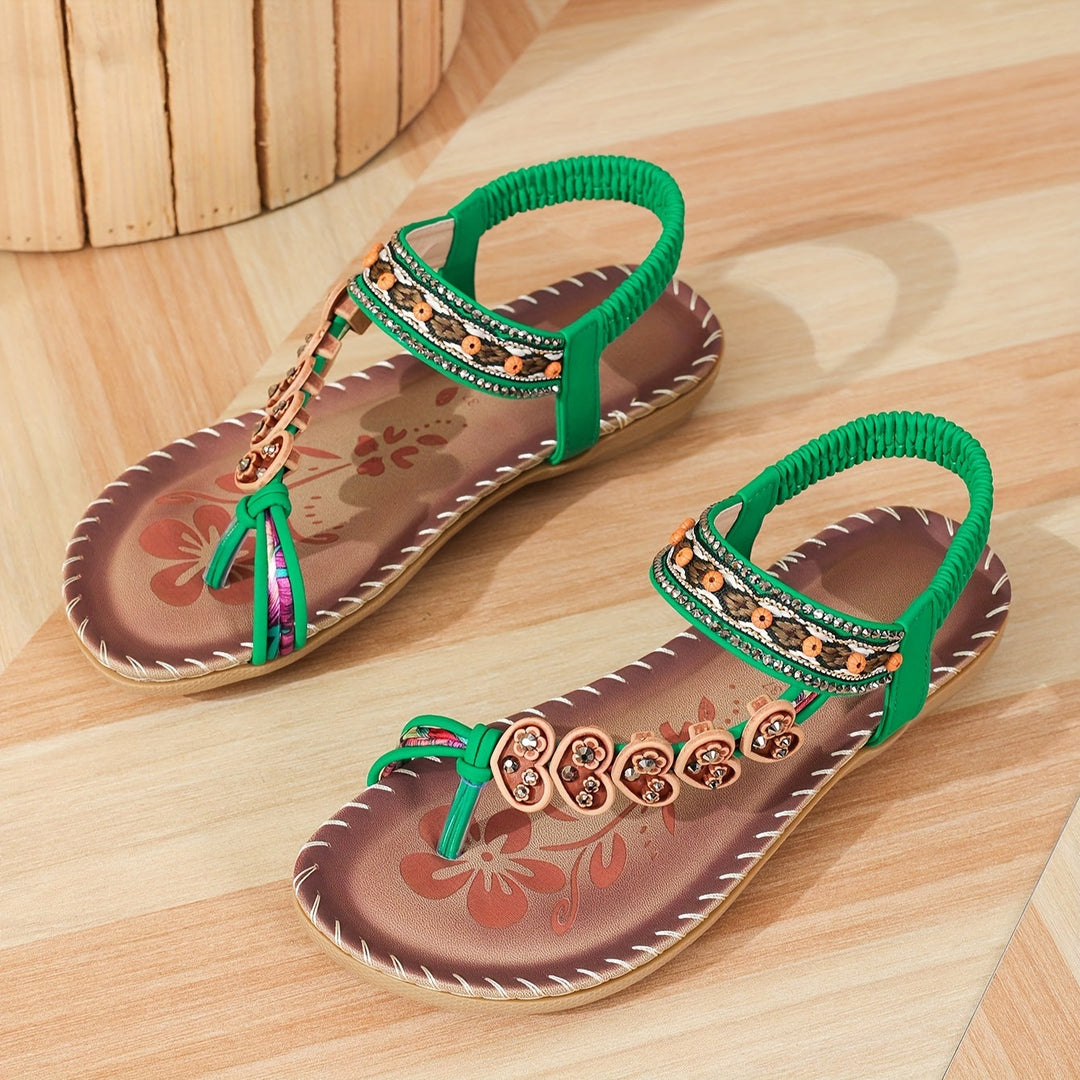 Monica Secrets | Beaded Comfort Sandals