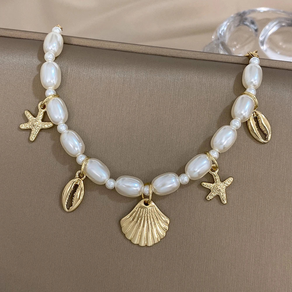 Dainty Beach Adventure Pearl Bracelet