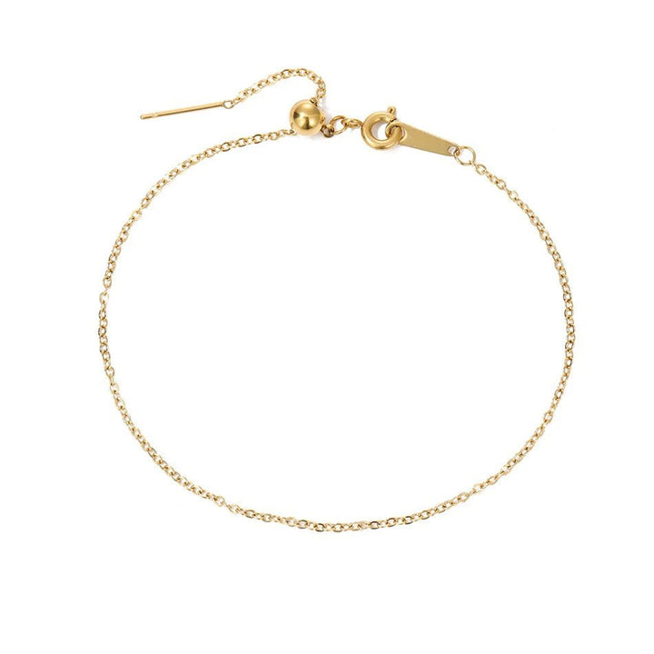 Dainty Chain Diamond Initial Bracelet