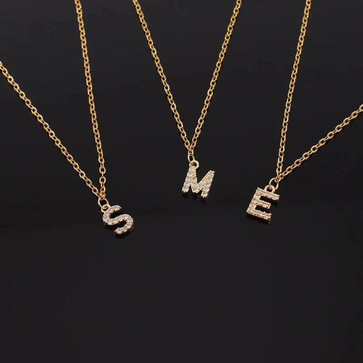Dainty Chain Diamond Initial Bracelet