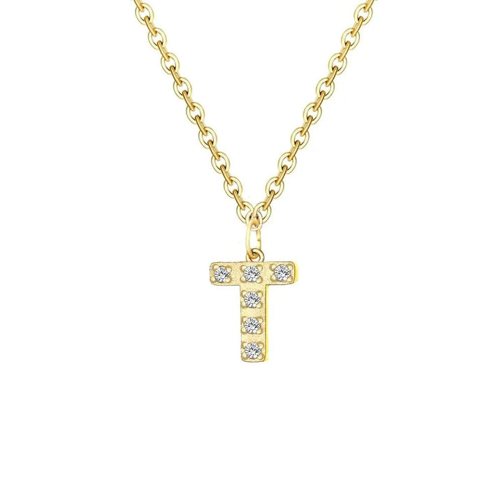 Dainty Zircon Letter Initial, Number, Symbol Chain Necklace