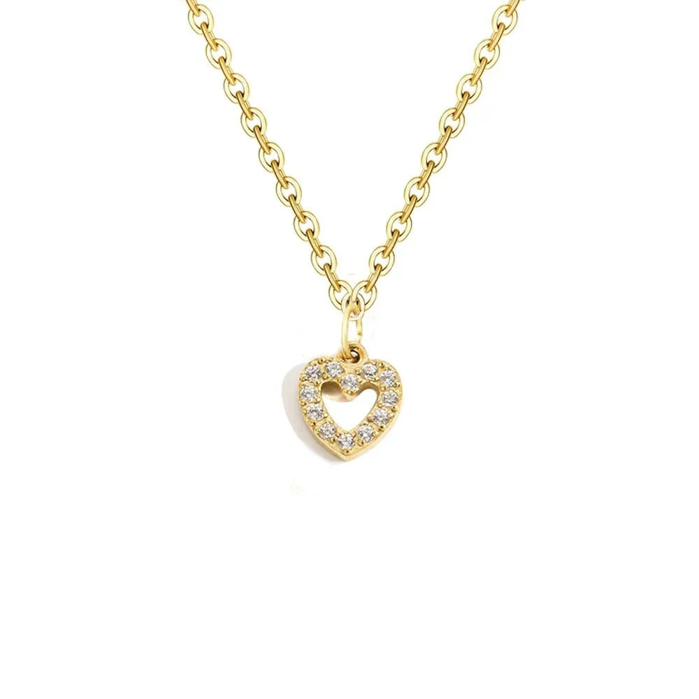 Dainty Zircon Letter Initial, Number, Symbol Chain Necklace