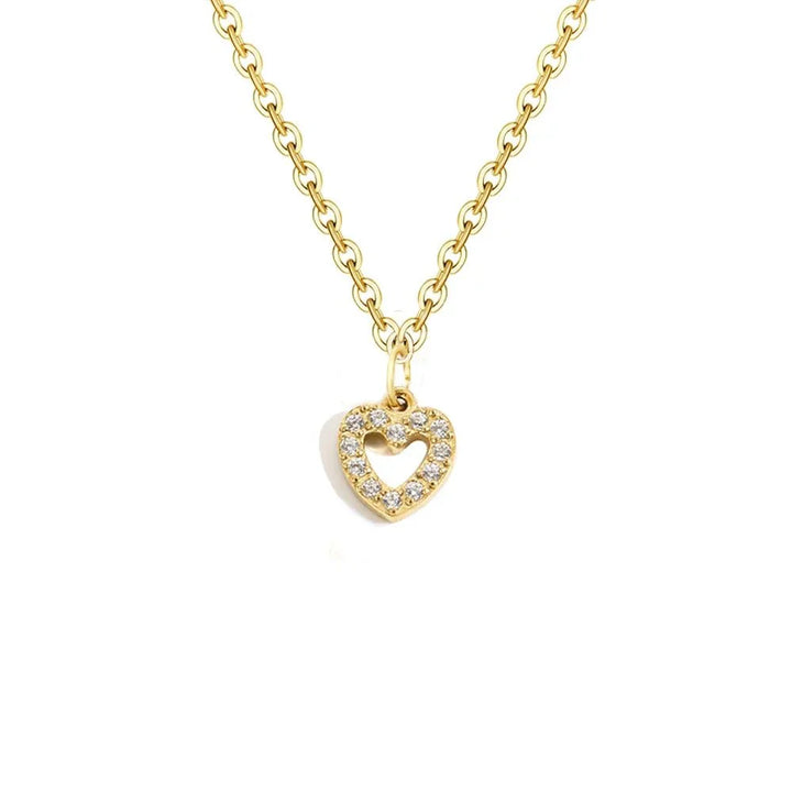 Dainty Zircon Letter Initial, Number, Symbol Chain Necklace