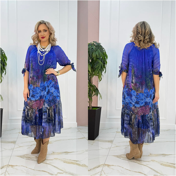 Monica Secrets | Elegant Floral Maxi Dress