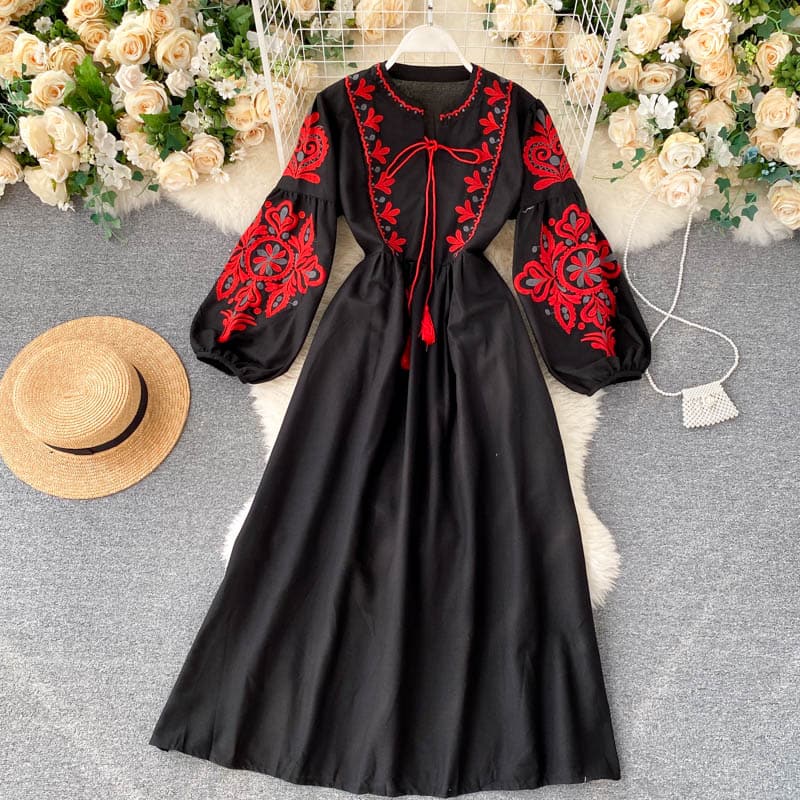 Clara | Long-Sleeved A-Line Dress