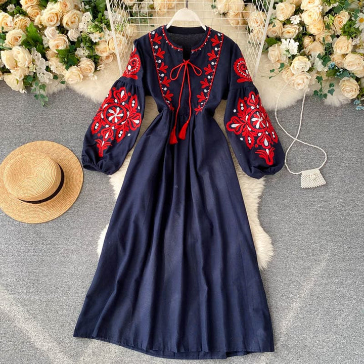 Clara | Long-Sleeved A-Line Dress