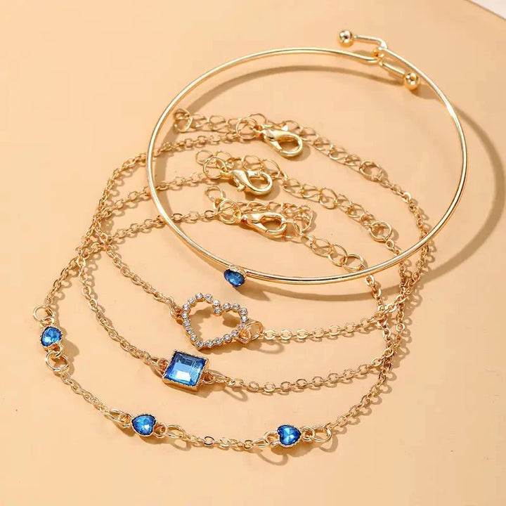 Diamond Statement Bracelet Stacks