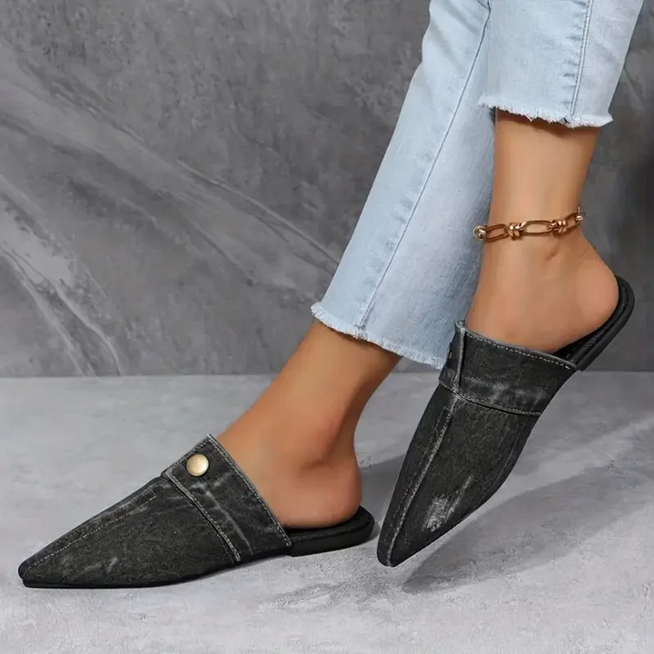 Monica Secrets | Denim Mule Slide
