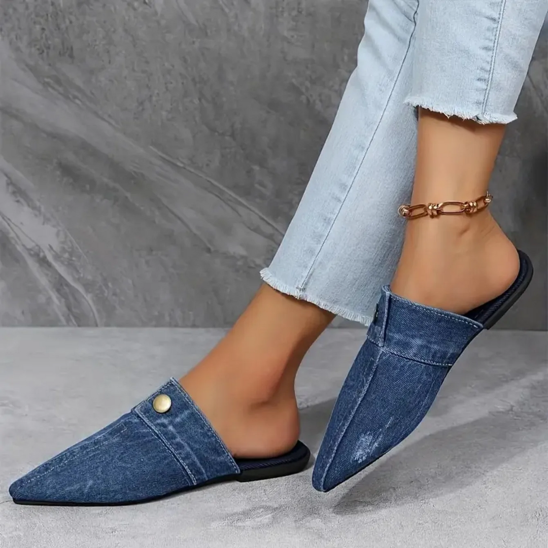 Monica Secrets | Denim Mule Slide