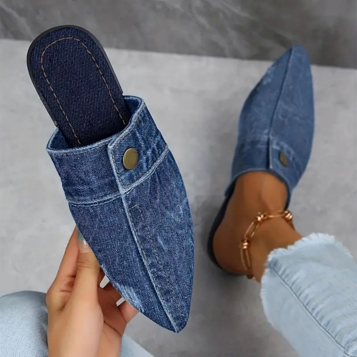 Monica Secrets | Denim Mule Slide