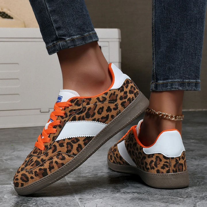 Monica Secrets | Suede Leopard Sneaker
