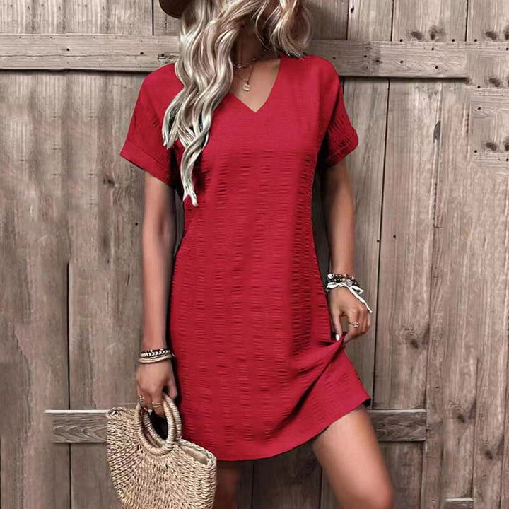 Elara | V-Neck Shirt Dress