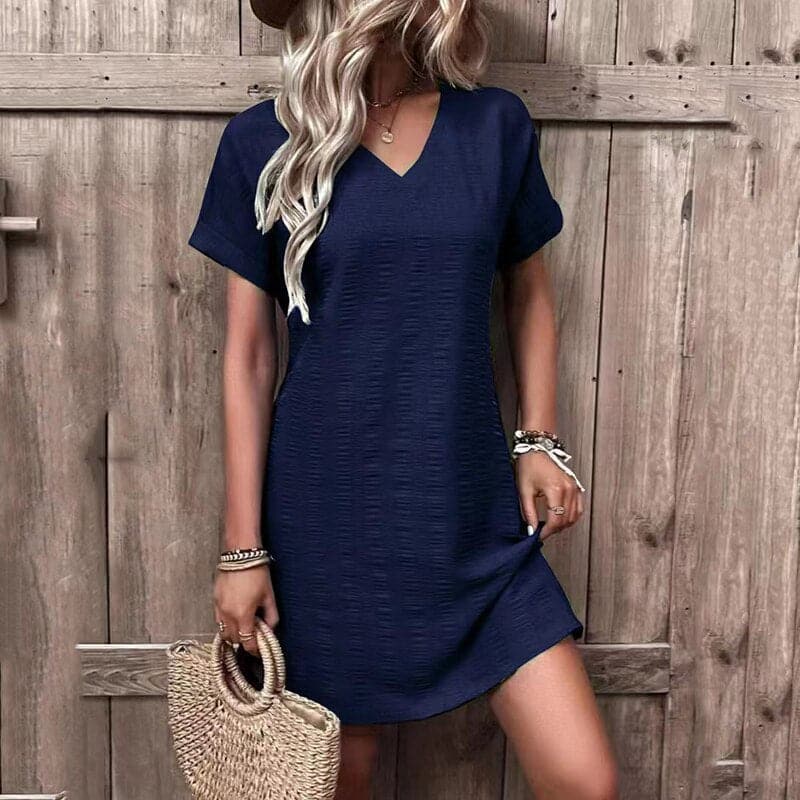 Elara | V-Neck Shirt Dress