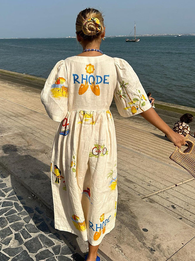 Clara | Midi Dress Print