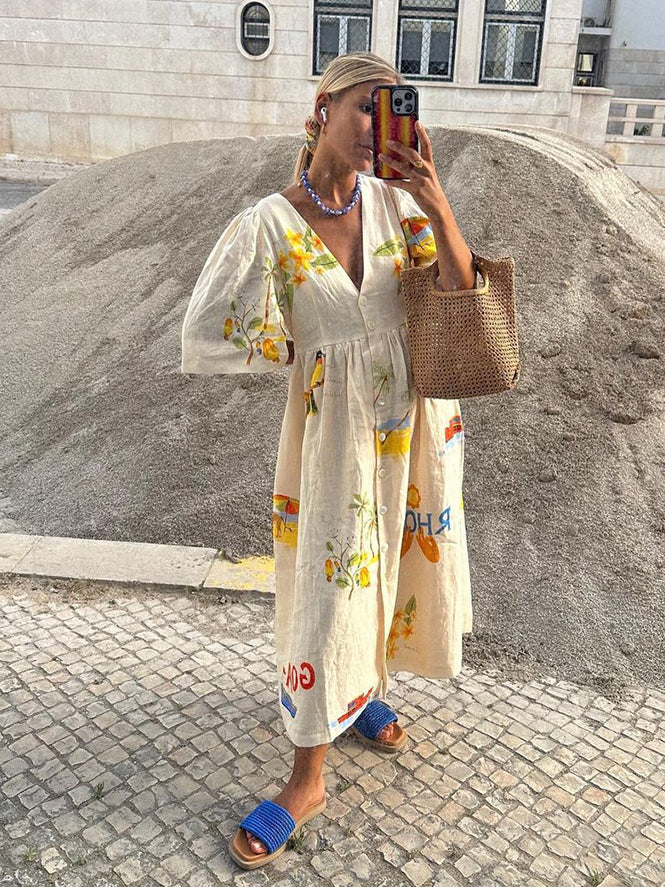 Clara | Midi Dress Print