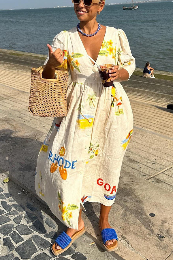 Clara | Midi Dress Print