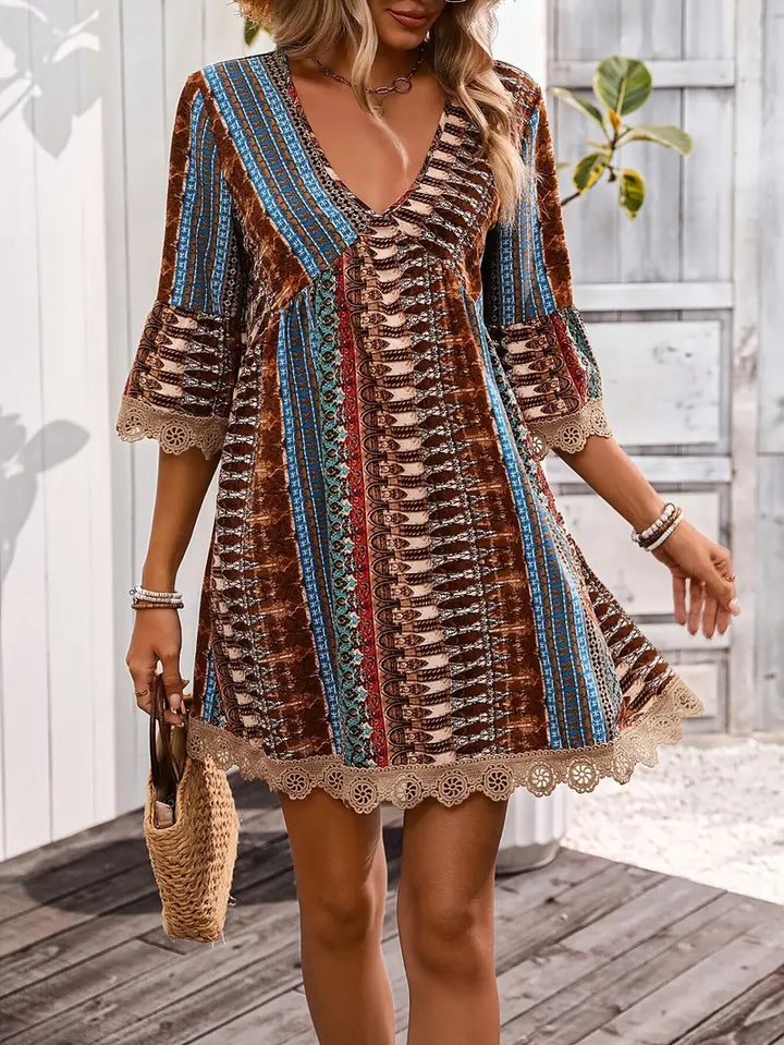 Amara | Bohemian V-Neck Dress