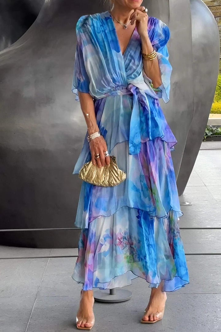 Amara | Tiered Chiffon Dress