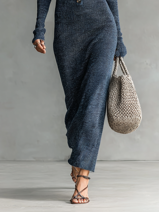 Anouk | Hooded Knit Maxi Dress
